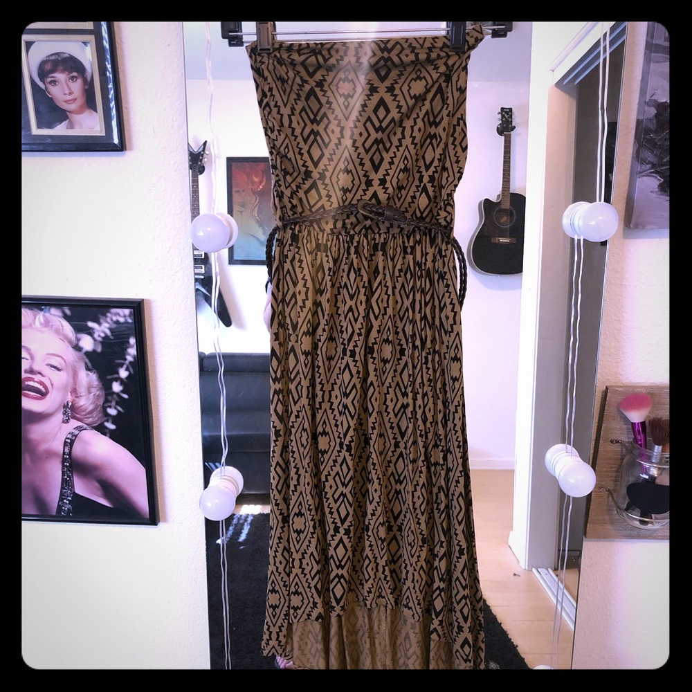 Strapless high low dress